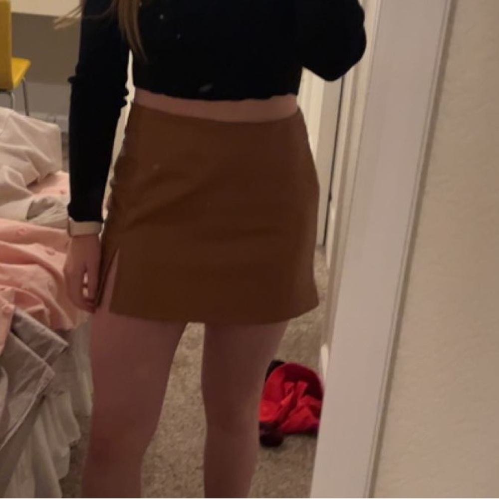 Alterd State brown leather skirt